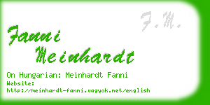 fanni meinhardt business card